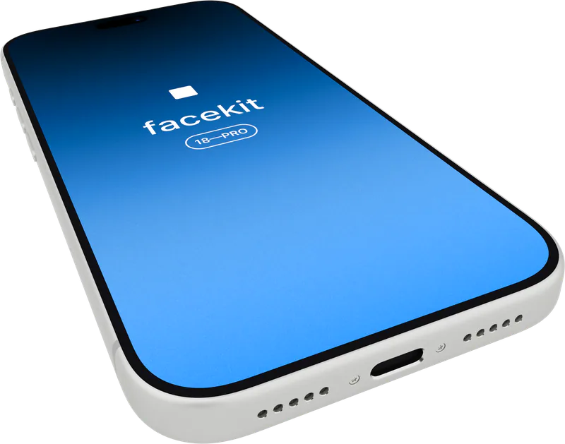 iPhone 18 Pro in Silver, mockup 2
