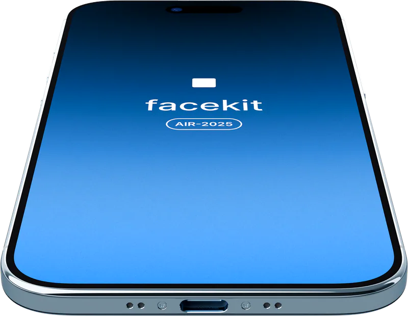iPhone Air (2025) in Sky Blue, mockup 3