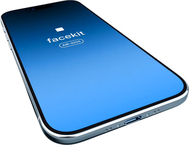 iPhone Air (2025) in Sky Blue, mockup 2