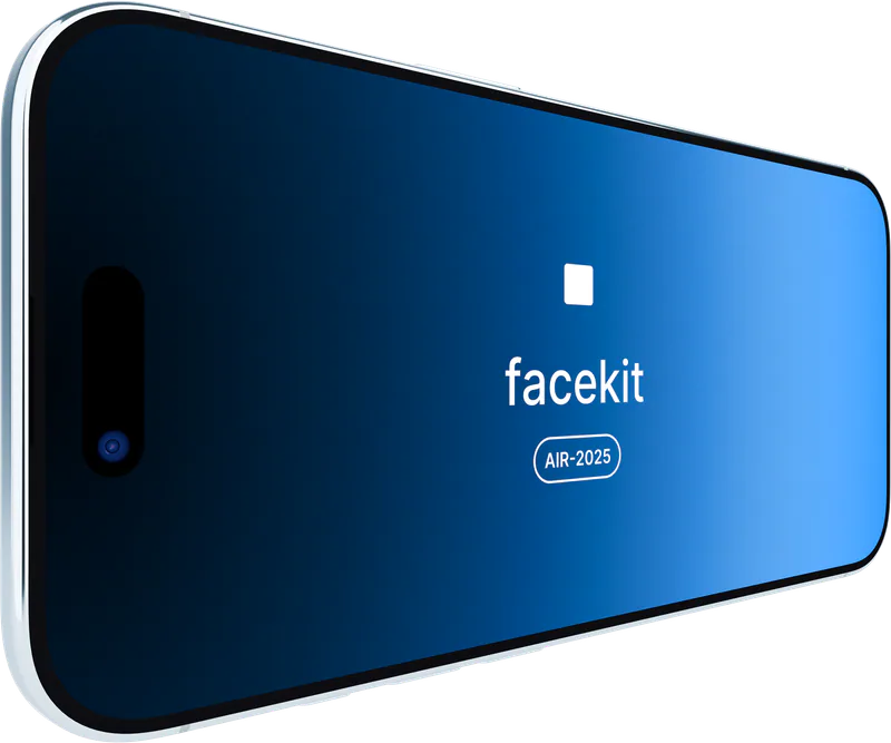 iPhone Air (2025) in Sky Blue, mockup 4