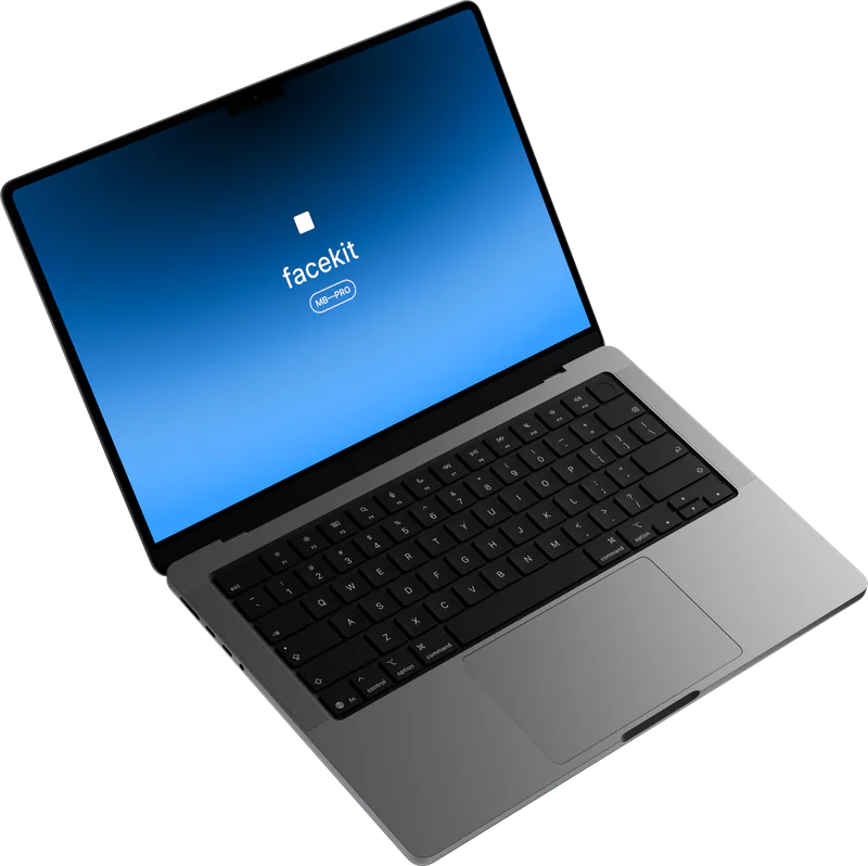 MacBook Pro in Silver, mockup 2